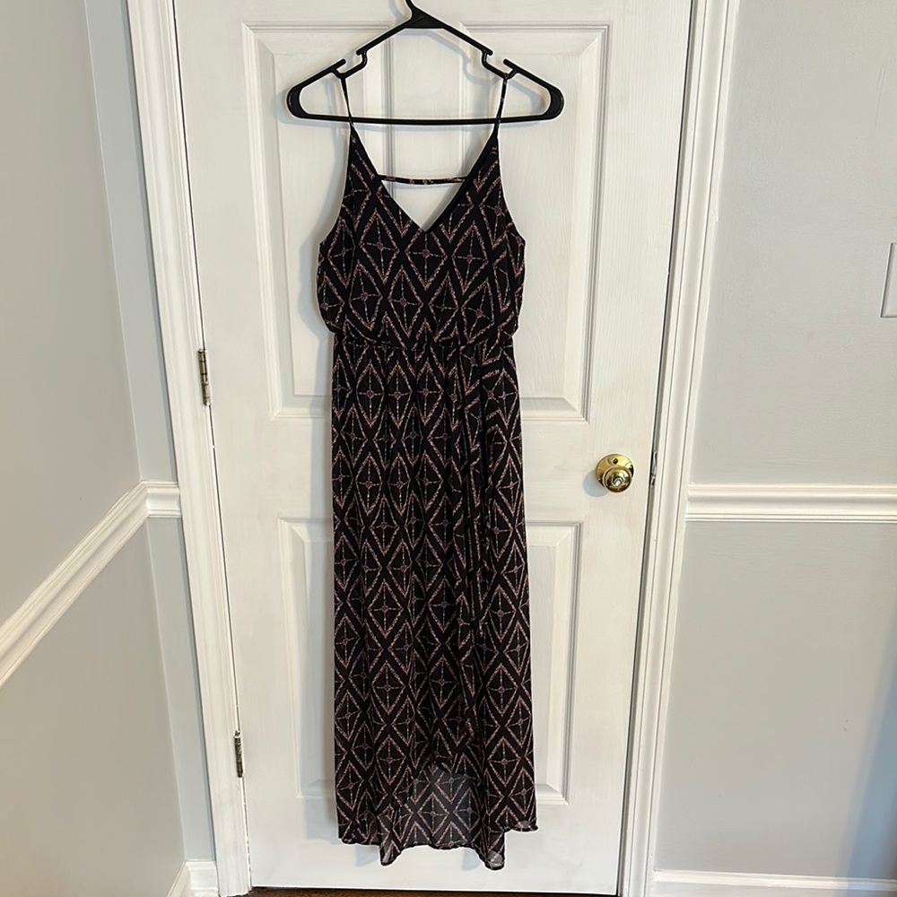 Sienna Sky Black and White Sleeveless Maxi Sundress